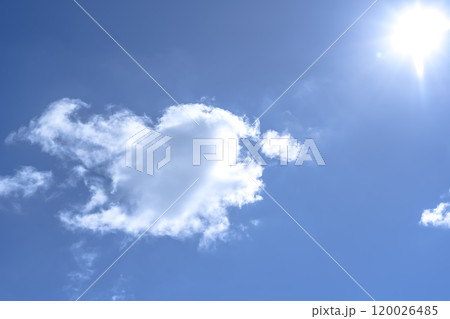 夏の空　太陽と雲　横浜 120026485