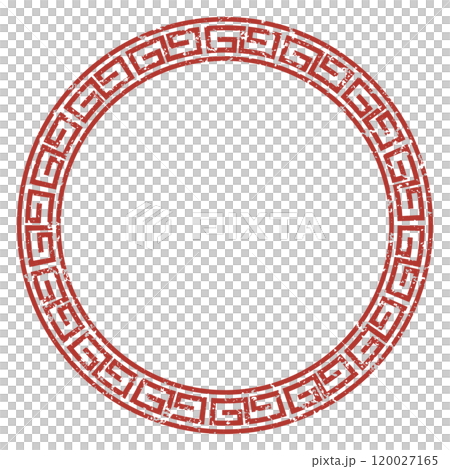 中國風格的圓形框架,帶有褪色的表情、垃圾、復古 中國風格的圓形框架,帶有褪色的表情、垃圾、復古 120027165