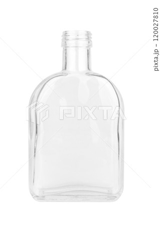 Empty glass bottle isolated on white background 120027810