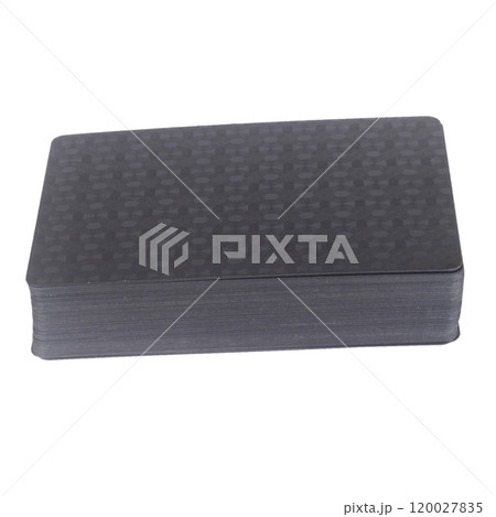 Deck of cards, spread out, pile gambling isolated on white background 120027835
