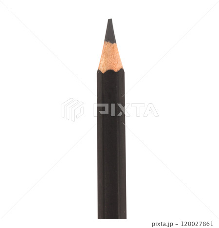 Colored pencil black one isolated on white background Colored pencil black one isolated on white background 120027861