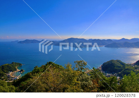 高見山展望台から眺望（広島県・尾道市） 120028378