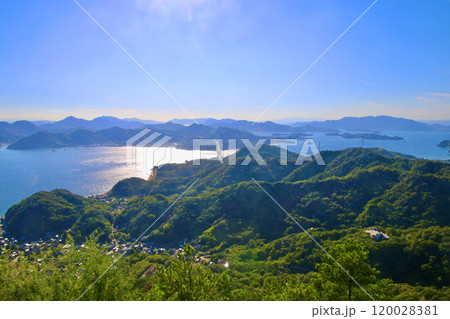 高見山展望台から眺望（広島県・尾道市） 120028381