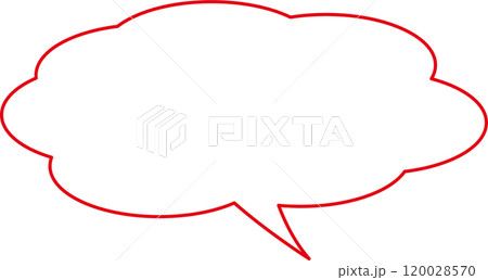 ふわふわ吹き出し赤 ふわふわ吹き出し赤 120028570