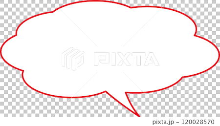 ふわふわ吹き出し赤 ふわふわ吹き出し赤 120028570