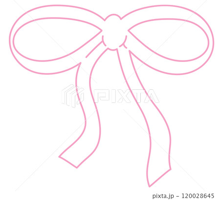 Pink bow or ribbon outline for decoration, colouring book, art, painting, tattoo, patch, brooch, fabric print, breast cancer awareness campaign, logo, icon, sign, symbol, fashion, accessory, women Pink bow or ribbon outline for decoration, colouring book, art, painting, tattoo, patch, brooch, fabric print, breast cancer awareness campaign, logo, icon, sign, symbol, fashion, accessory, women 120028645