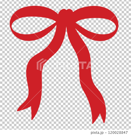 Cute red bow or ribbon for Christmas and New Year, festive decoration, patch, brooch, fabric print, breast cancer awareness campaign, logo, icon, sign, symbol, fashion, accessory, women costume 120028847
