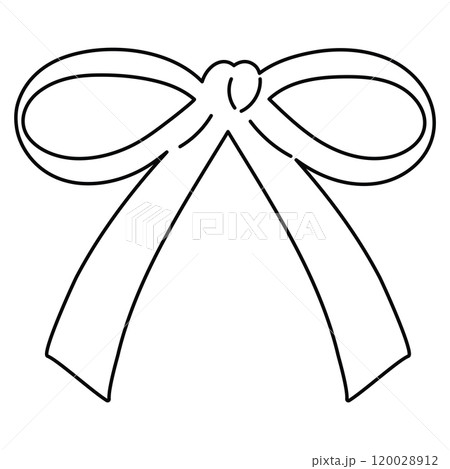 Cute bow or ribbon outline for decoration, kid colouring book, art, painting, tattoo, patch, brooch, fabric print, breast cancer awareness campaign, logo, icon, sign, symbol, fashion, accessory, women Cute bow or ribbon outline for decoration, kid colouring book, art, painting, tattoo, patch, brooch, fabric print, breast cancer awareness campaign, logo, icon, sign, symbol, fashion, accessory, women 120028912