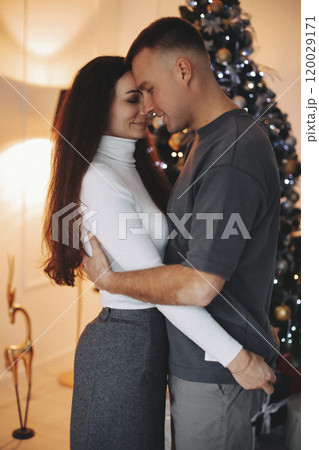 A couple of guys and a girl are beautiful and 120029171