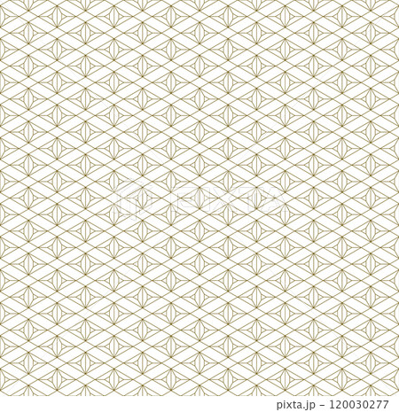 Seamless traditional Japanese ornament Kumiko.Golden color lines. 120030277