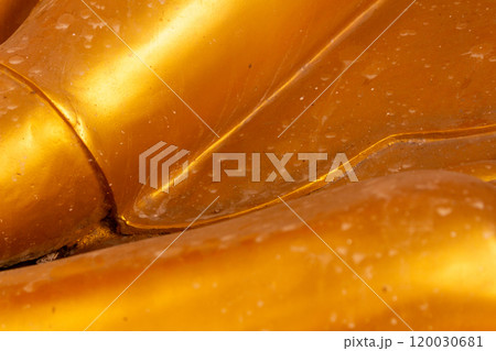 Thai Buddha statue closeup texture 120030681