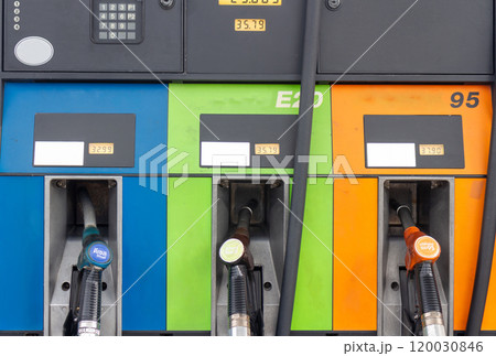 Dispenser oil gas station isolated on white background Dispenser oil gas station isolated on white background 120030846