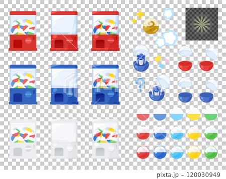 Capsule toy illustration material set_square 120030949