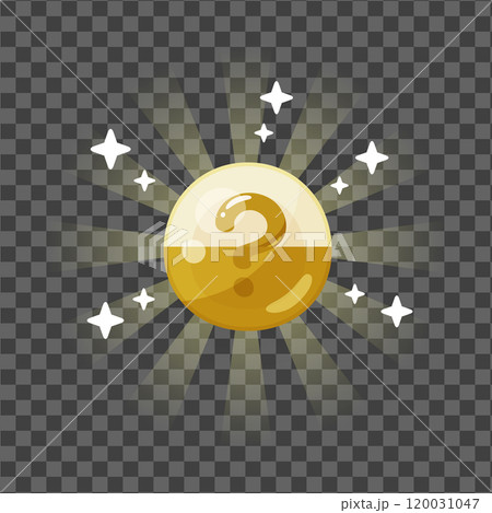 カプセルトイで当たりが出たキラキラと光りのイラスト 120031047