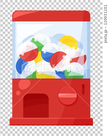 Capsule toy illustration_red Capsule toy illustration_red 120031281