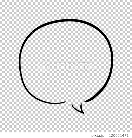 Simple pen handwritten speech bubble vector 120031471