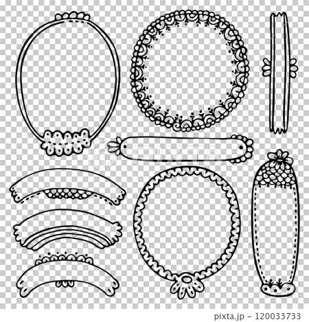 Bullet journal hand-drawn vector frames and elements for notebook, scrapbook, diary, or planner. Doodle black borders isolated on a white background. Bullet journal hand-drawn vector frames and elements for notebook, scrapbook, diary, or planner. Doodle black borders isolated on a white background. 120033733