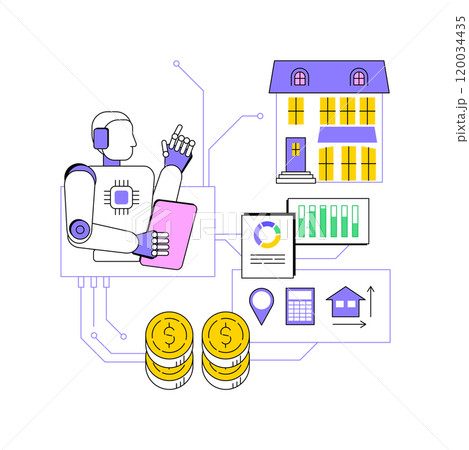 AI-Optimized Pricing Strategies abstract concept vector illustration. AI-Optimized Pricing Strategies abstract concept vector illustration. 120034435