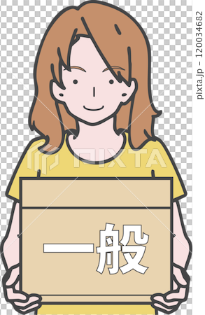Illustration of a woman investing in a general account Illustration of a woman investing in a general account 120034682