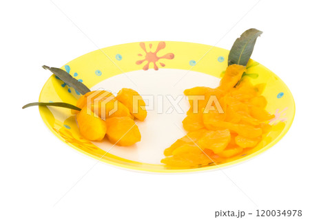 Marian plum Thai fruit isolated on white background. Mayongchid. Maprang. Marian Plum. Plum Mango 120034978