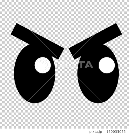 Simple icon material of eyes with a glaring expression 120035053