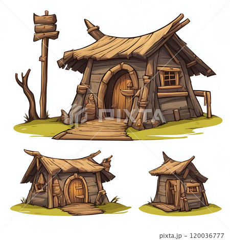 set of vintage house  120036777
