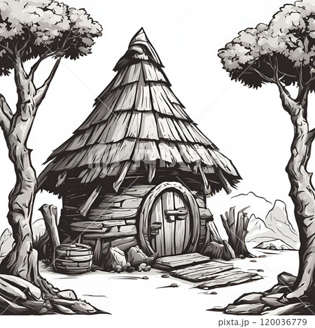 illustration of a fantasy house illustration of a fantasy house 120036779