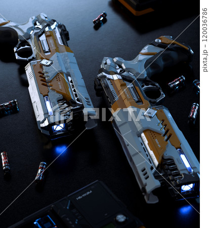 Futuristic Gun Design Sci-Fi Pistol Concept 120036786