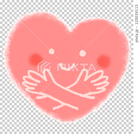 雙手捧著一顆心自我擁抱插畫 120039113