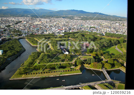 北海道　函館市　五稜郭タワーより五稜郭を望む　 120039216