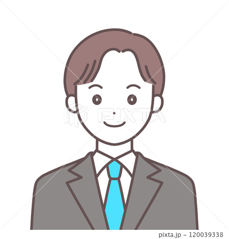 正面を向いたスーツの男性 120039338