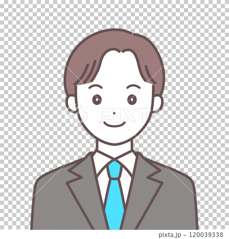 正面を向いたスーツの男性 120039338