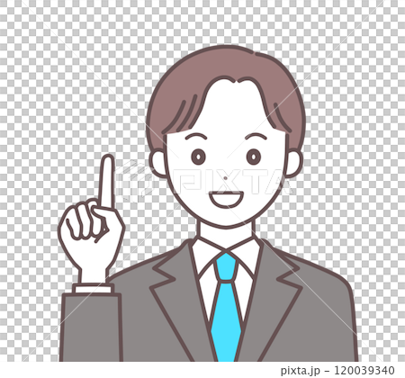 穿西裝的男人解釋要點 穿西裝的男人解釋要點 120039340