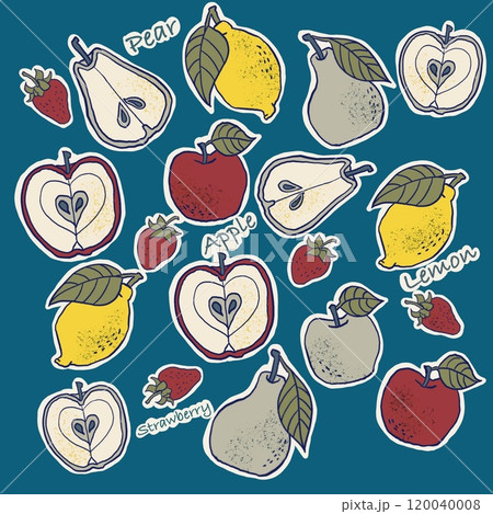 シンプルなりんごのイラスト 120040008