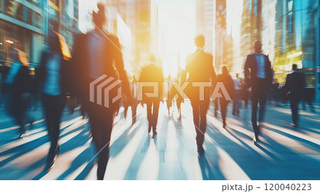 通勤ラッシュのビジネスパーソン 120040223