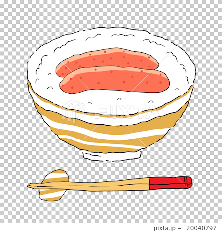 明太子ご飯 イラスト 明太子ご飯 イラスト 120040797