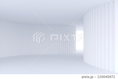 Empty  white space interior with sunlight and shadow, 3d rendering 120040972