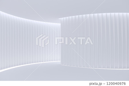 Empty  white space interior with sunlight and shadow, 3d rendering 120040976