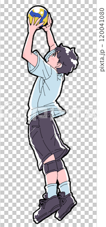 Illustration of a boy tossing 120041080