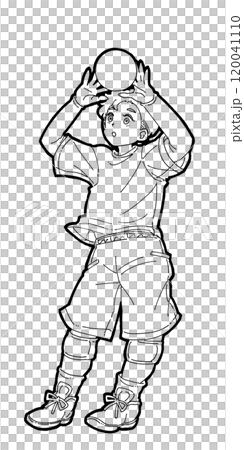 トスをする男の子のイラスト 120041110