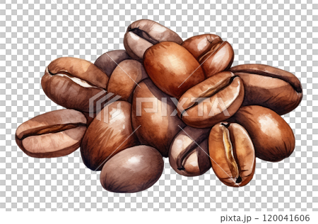 Watercolor Coffee Beans 120041606