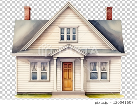 Watercolor House 120041607