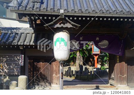 大阪福島了徳院参道の山門-2 120041803