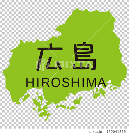 広島県 地図 観光 素材 広島県 地図 観光 素材 120041886