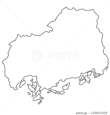 広島県 地図 観光 素材 広島県 地図 観光 素材 120041929