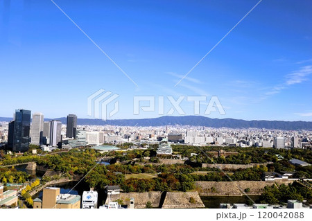 ザ・ファインタワー大手前、大阪、天満橋、タワーマンションのラウンジから見る、大阪城、天満橋、京橋、 120042088