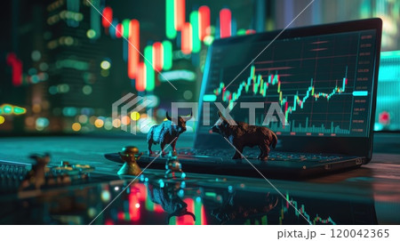 Optimize your trading strategy how a laptop and market insights fuel financial success 120042365