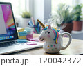 Create a magical experience with a whimsical unicorn-shaped mug for your favorite beverages 120042372