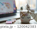 Enjoy your favorite beverages in a whimsical unicorn-shaped mug for magical moments 120042383