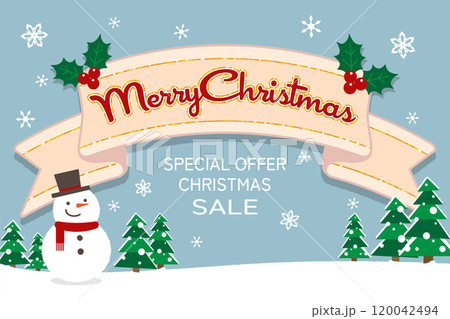 クリスマスタイトルリボンのDM 120042494